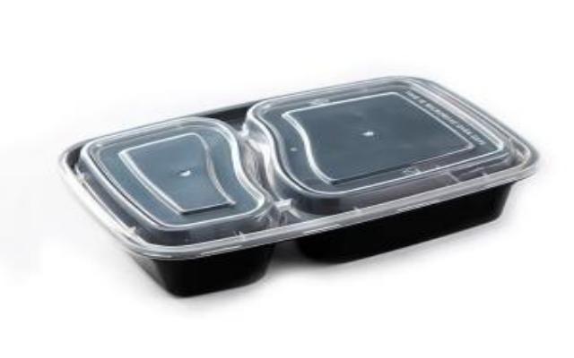 American two-compartment square box