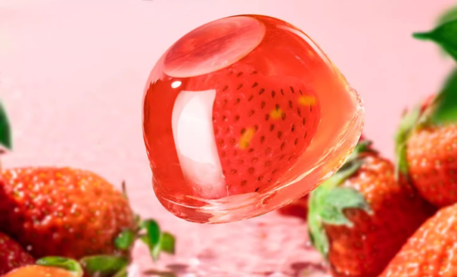 Strawberry pulp jelly