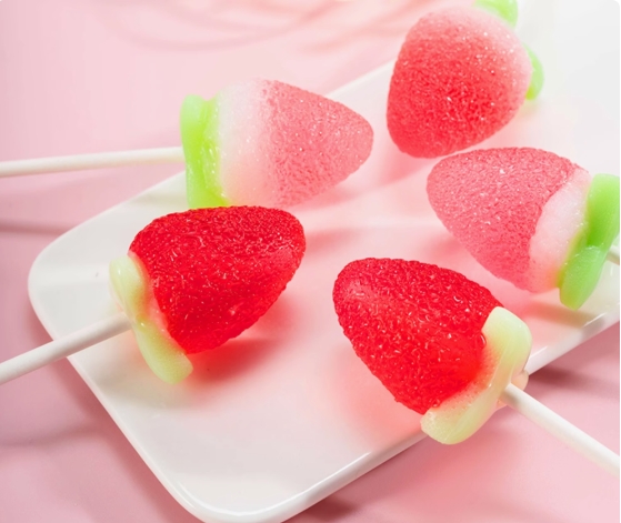 3D Shaped lollipop (strawberry) 