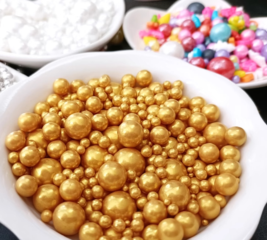 Baking decorative candies-colored silver round shape