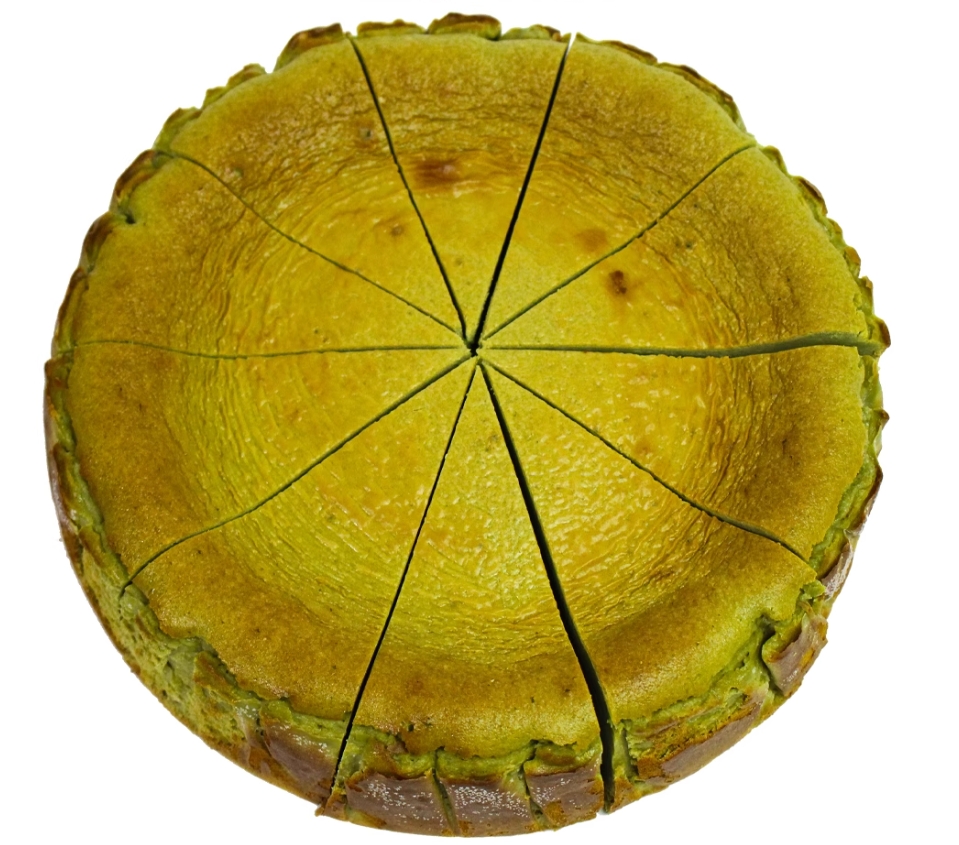 Raspberry pistachio Basque Cake