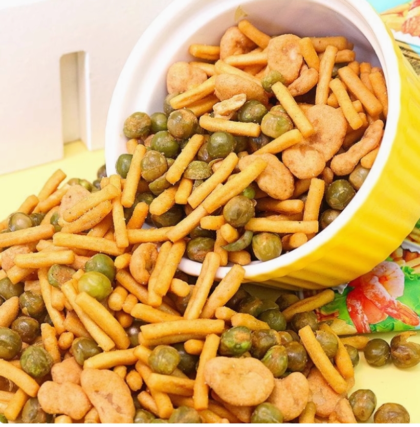 Mixed green bean shrimp sticks barbecue flavor