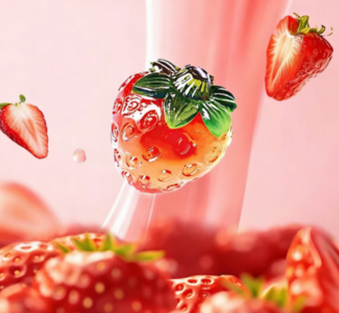 Probiotic Fruit Gummies-Strawberry Flavor